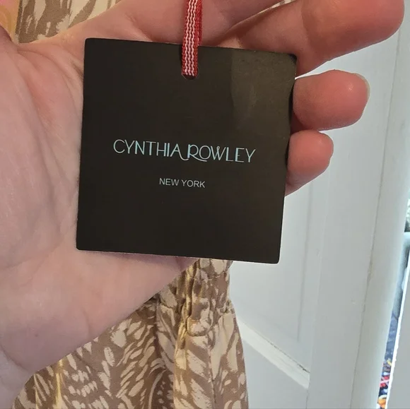 Cynthia Rowley Tan Patterned Midi Dress - Picture 3 of 3